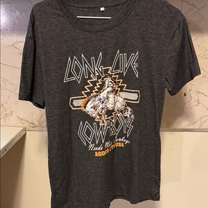 Long Live Cowboys Graphic Tee - Charcoal